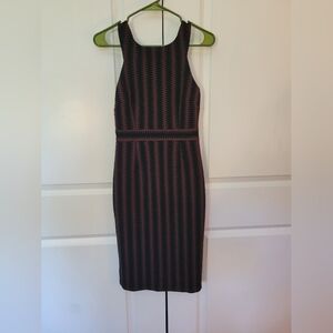 Anthropologie Maeve Meridian Pencil Midi Sweater Knit Black/Brown Dress